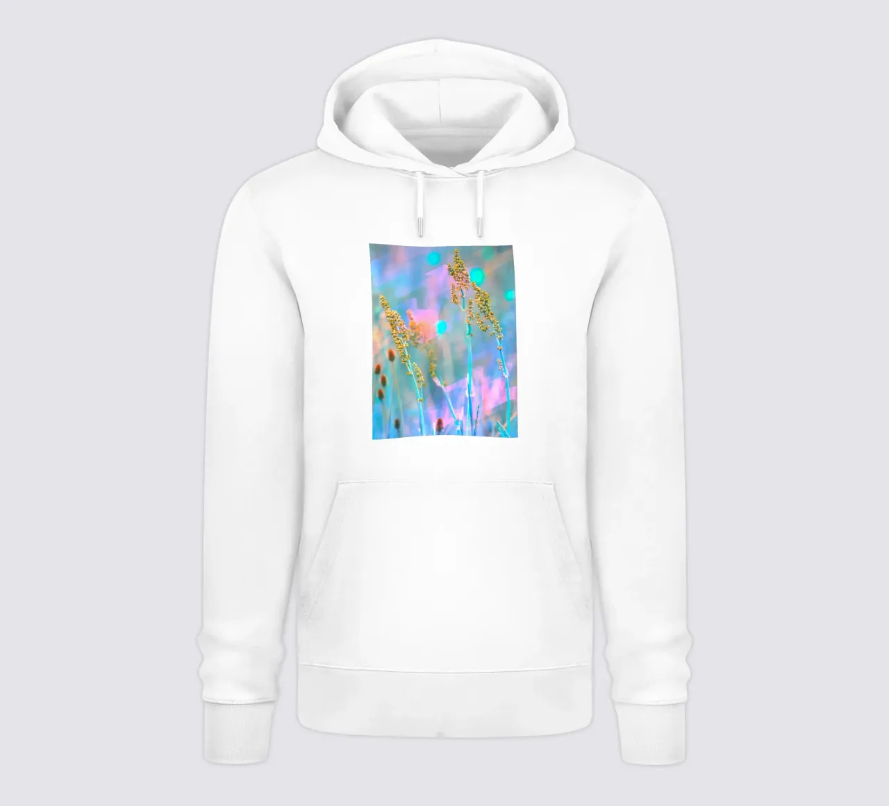 Due fiori di campo davanti a uno sfondo artistico felpa con cappuccio da Something for you