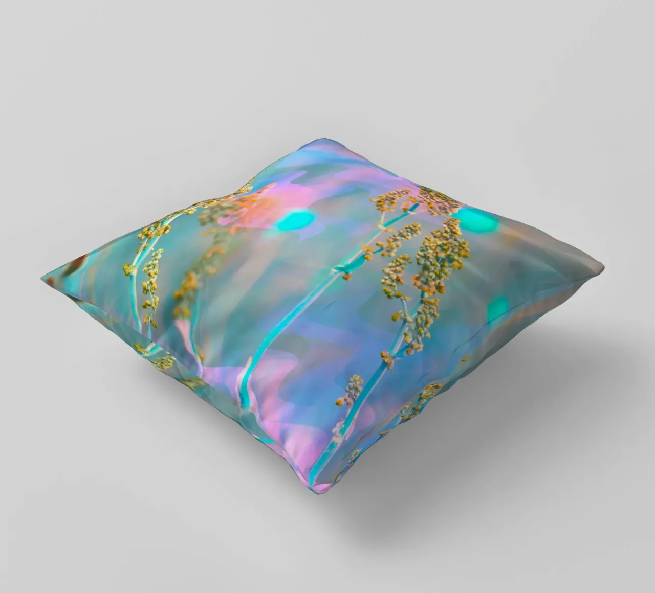 Two meadow flowers in front of an artistic background decorative cushion by Something for you
