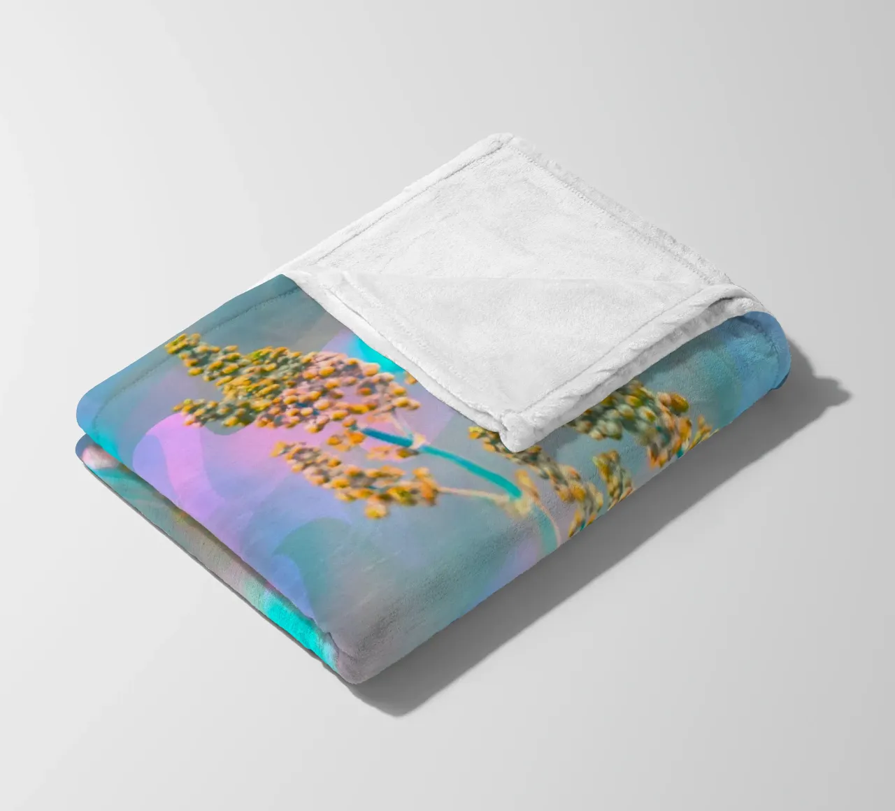 Two meadow flowers in front of an artistic background fleece blanket by Something for you