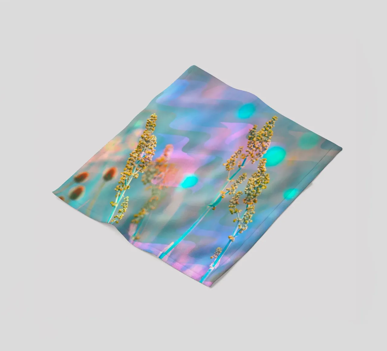 Two meadow flowers in front of an artistic background fleece blanket by Something for you