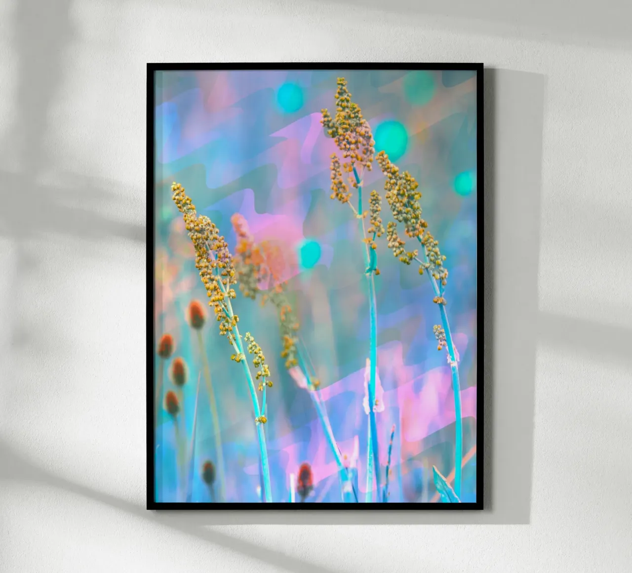 Two meadow flowers in front of an artistic background hahnemühle by Something for you