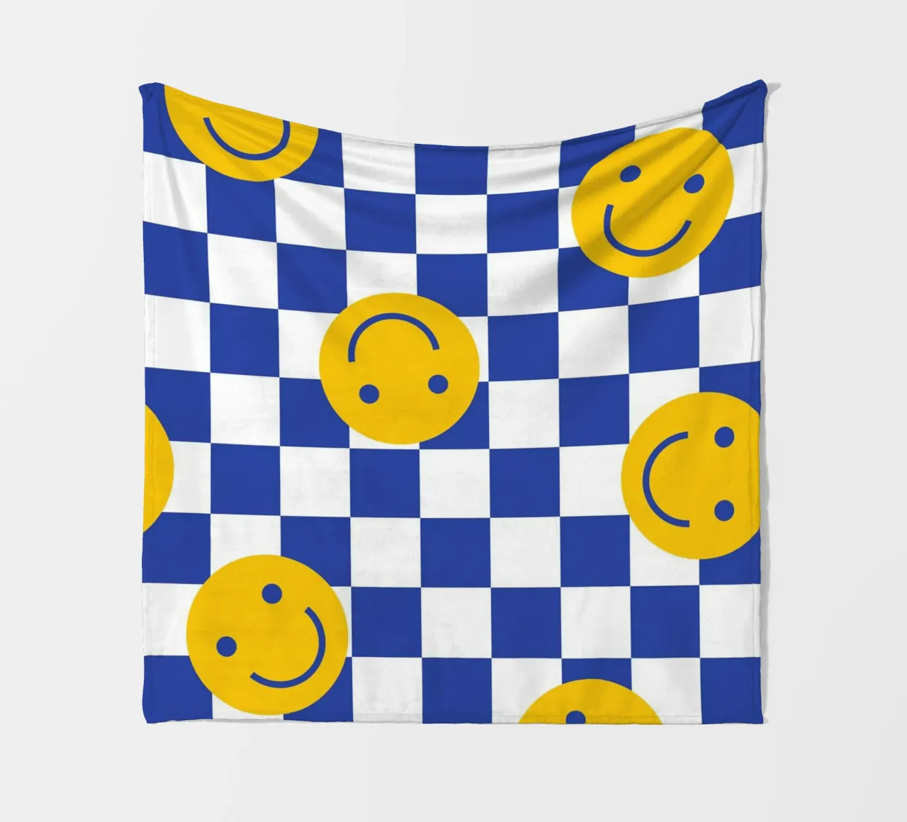 Smilies Blau fleece blanket by studio salü
