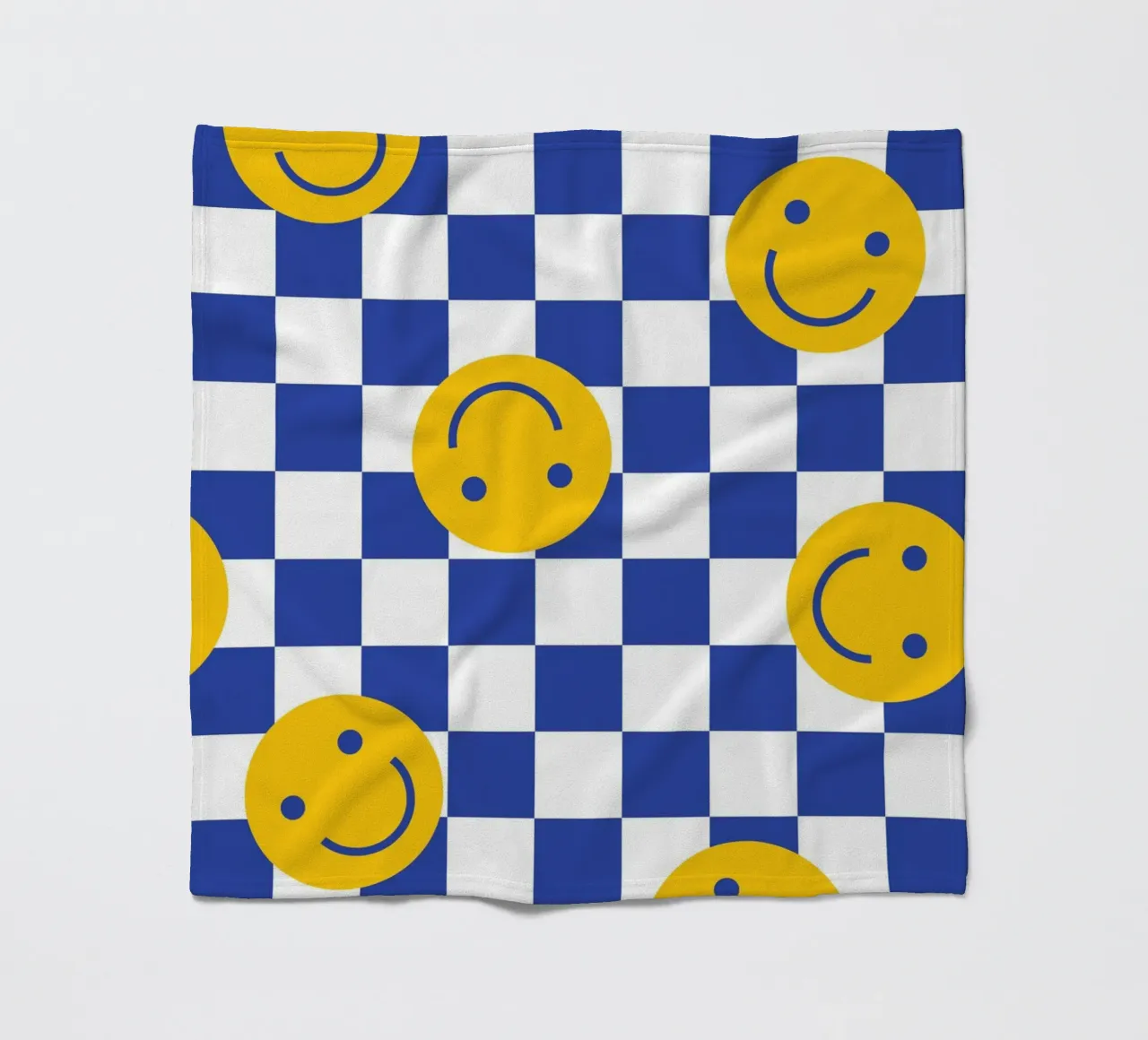 Smilies Blau fleece blanket by studio salü