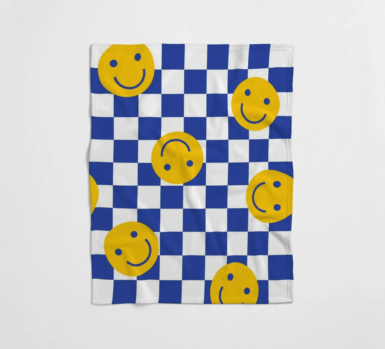 Smilies Blau fleece blanket by studio salü