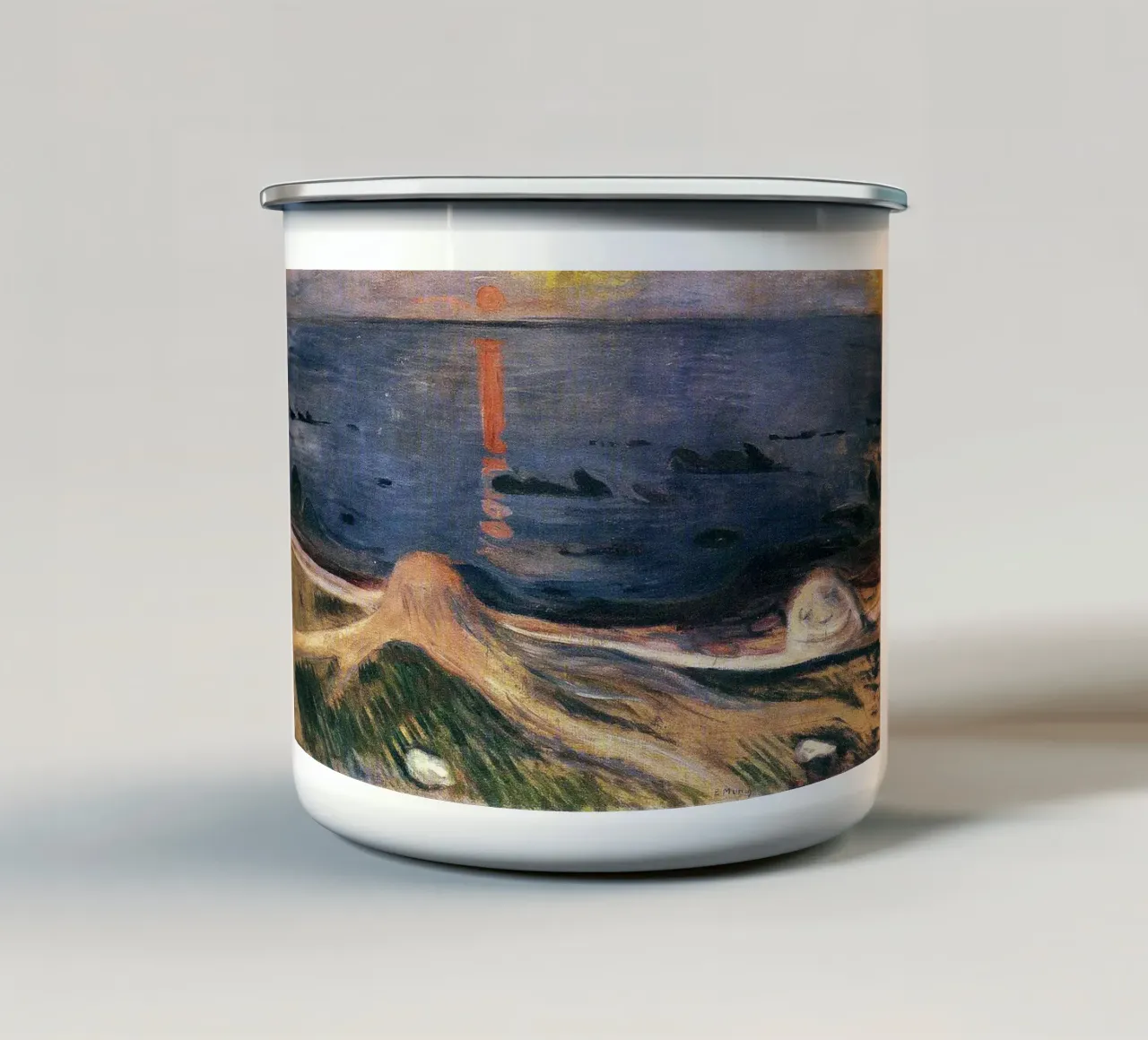 Edvard Munch Arte tazza in smalto da Brooke