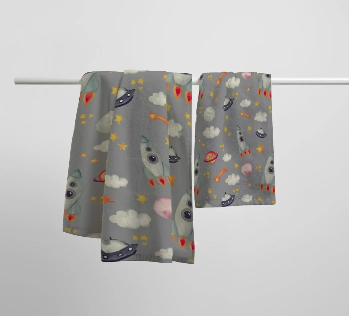 Space badhanddoek van Sabrina Ziegenhorn