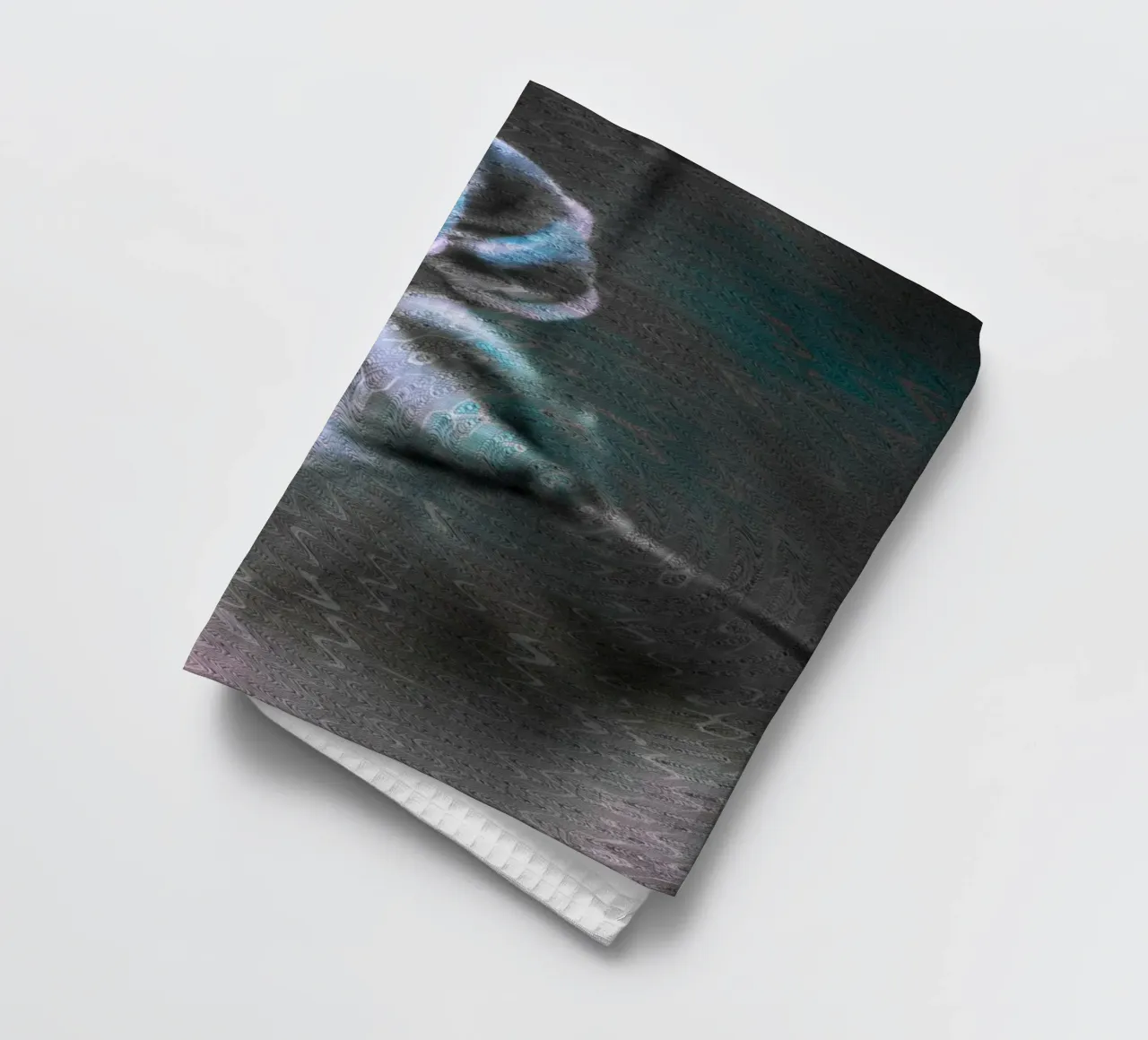 Two flowers in front of an artistic background tea towel by Something for you