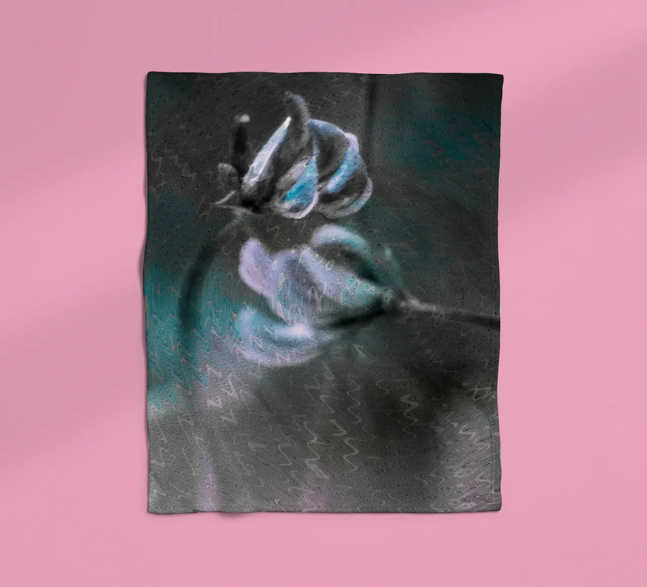 Two flowers in front of an artistic background fleece blanket by Something for you