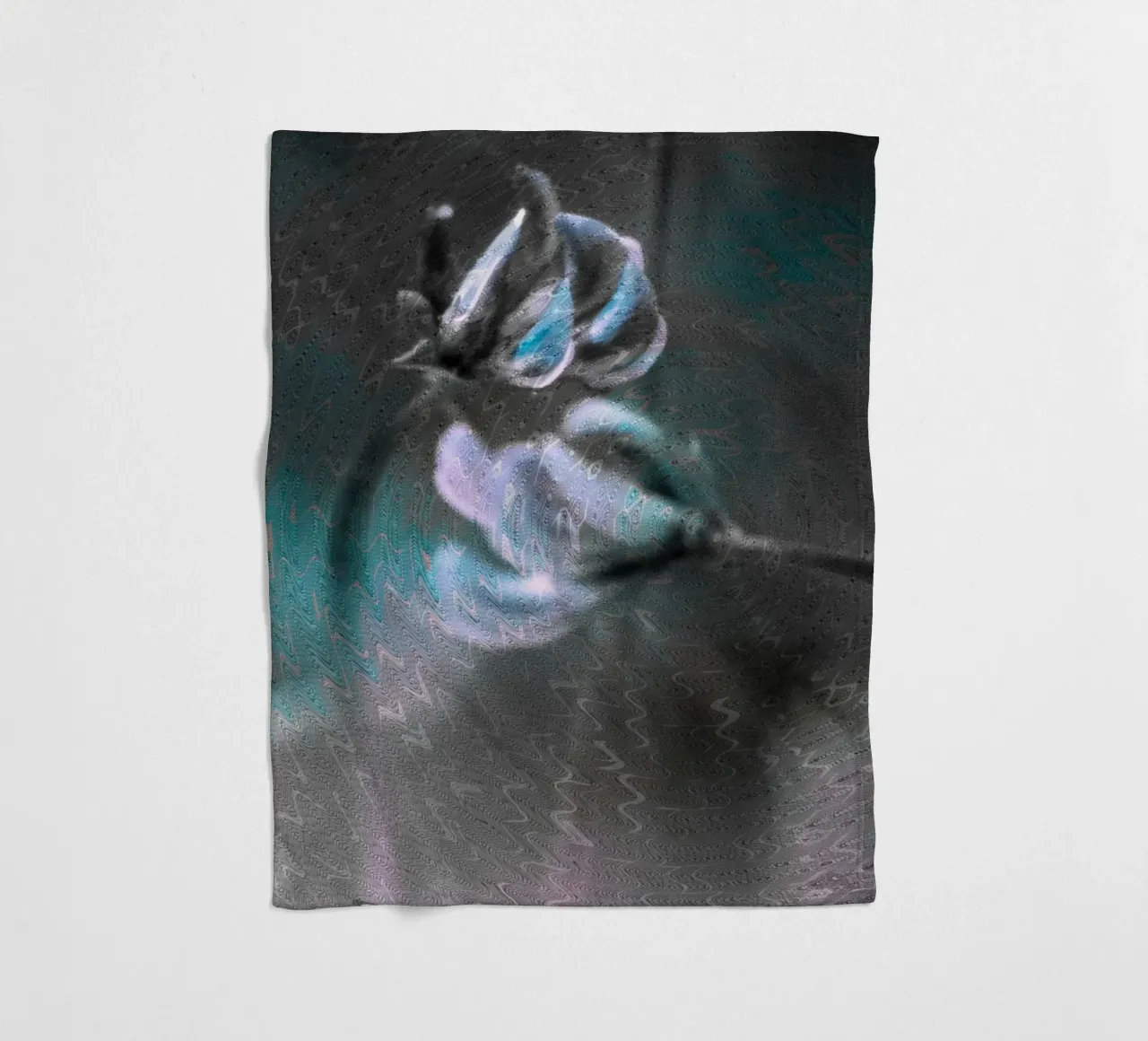 Two flowers in front of an artistic background fleece blanket by Something for you