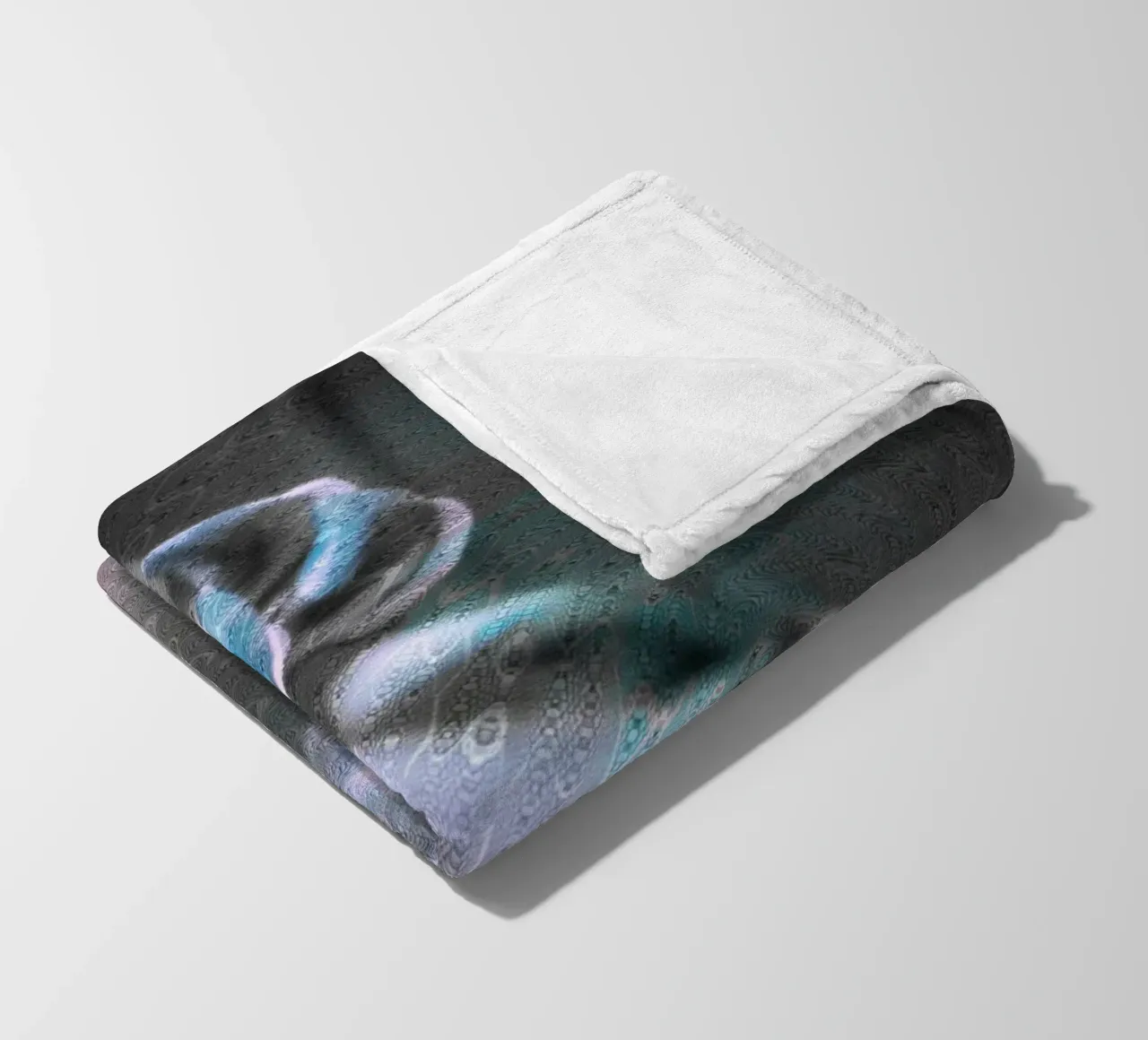 Two flowers in front of an artistic background fleece blanket by Something for you