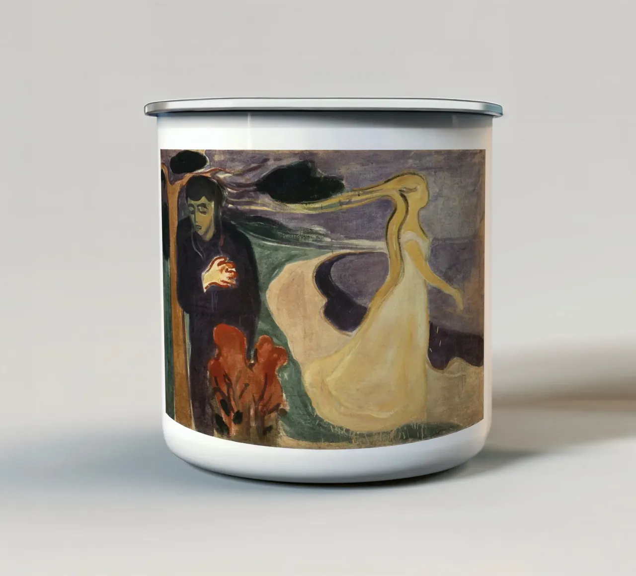 Edvard Munch Arte tazza in smalto da Brooke