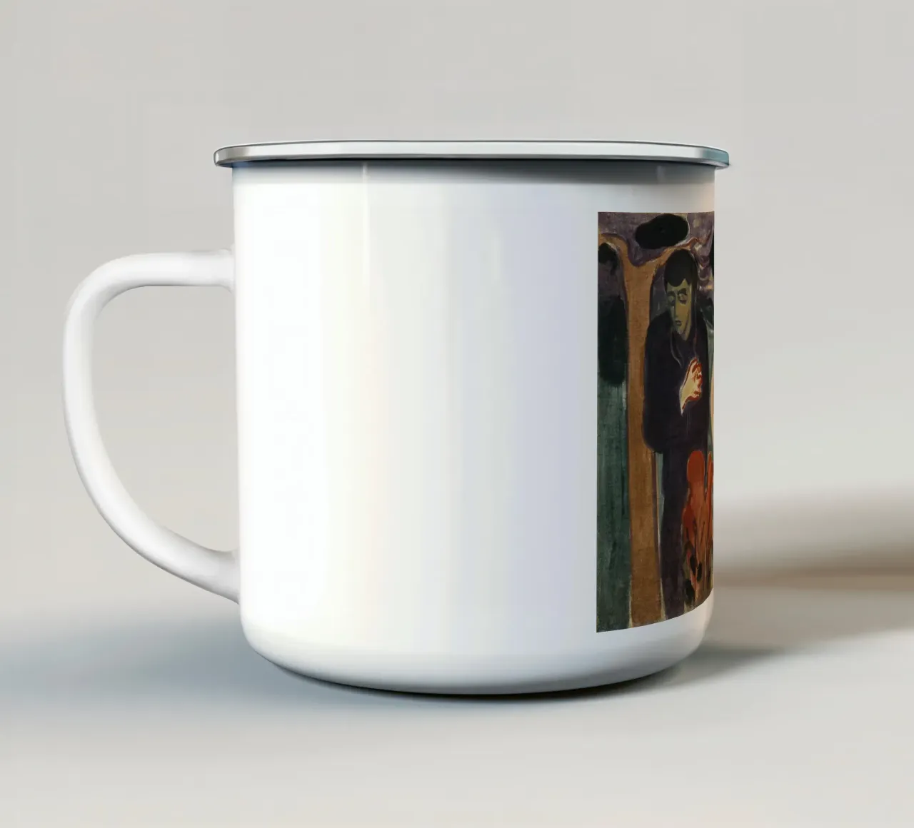 Edvard Munch Arte tazza in smalto da Brooke