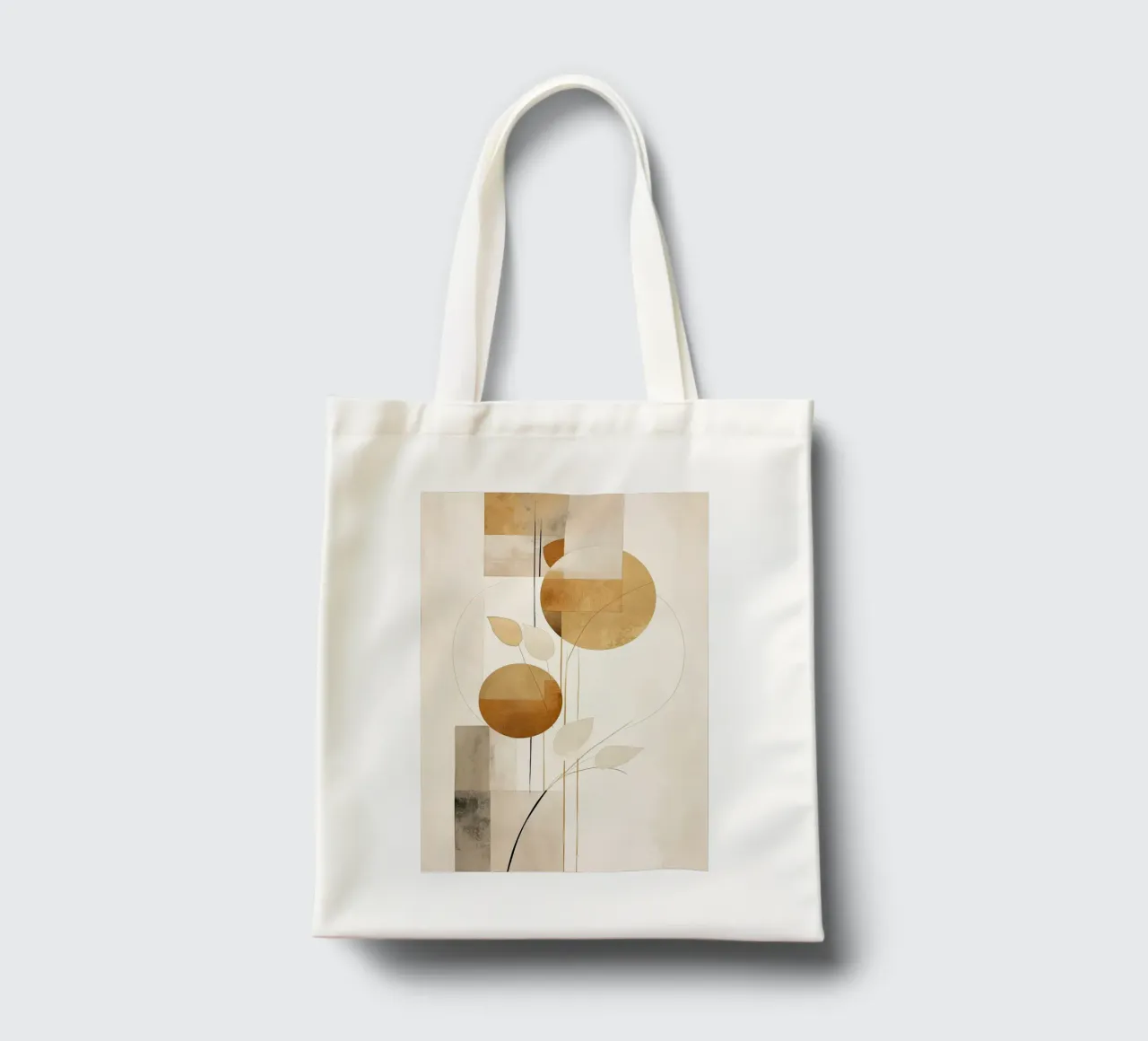 Botanica astratta nei colori della sabbia borsa in juta da Imagine