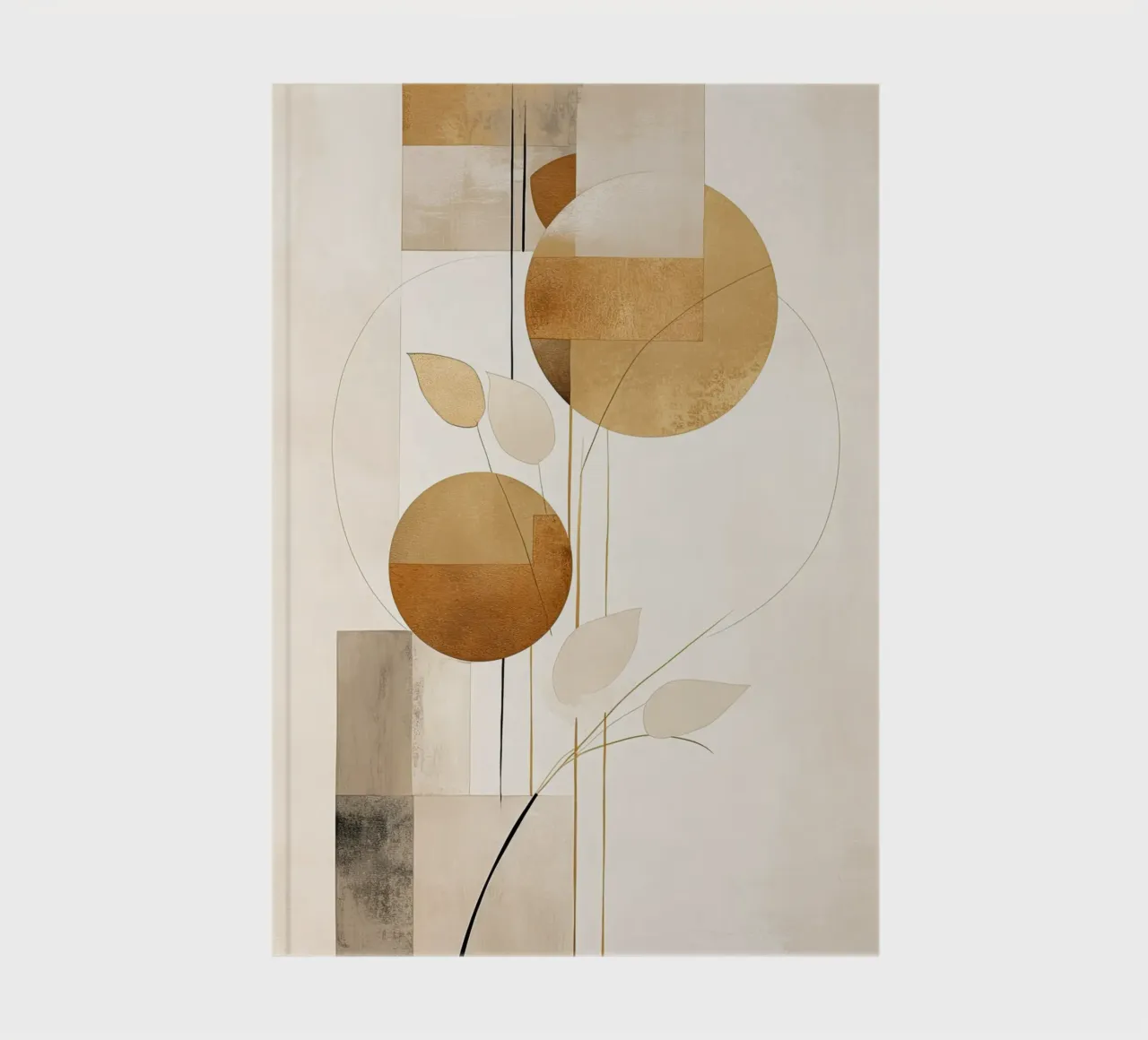 Abstract botanical in sand colours notebook by Imagine