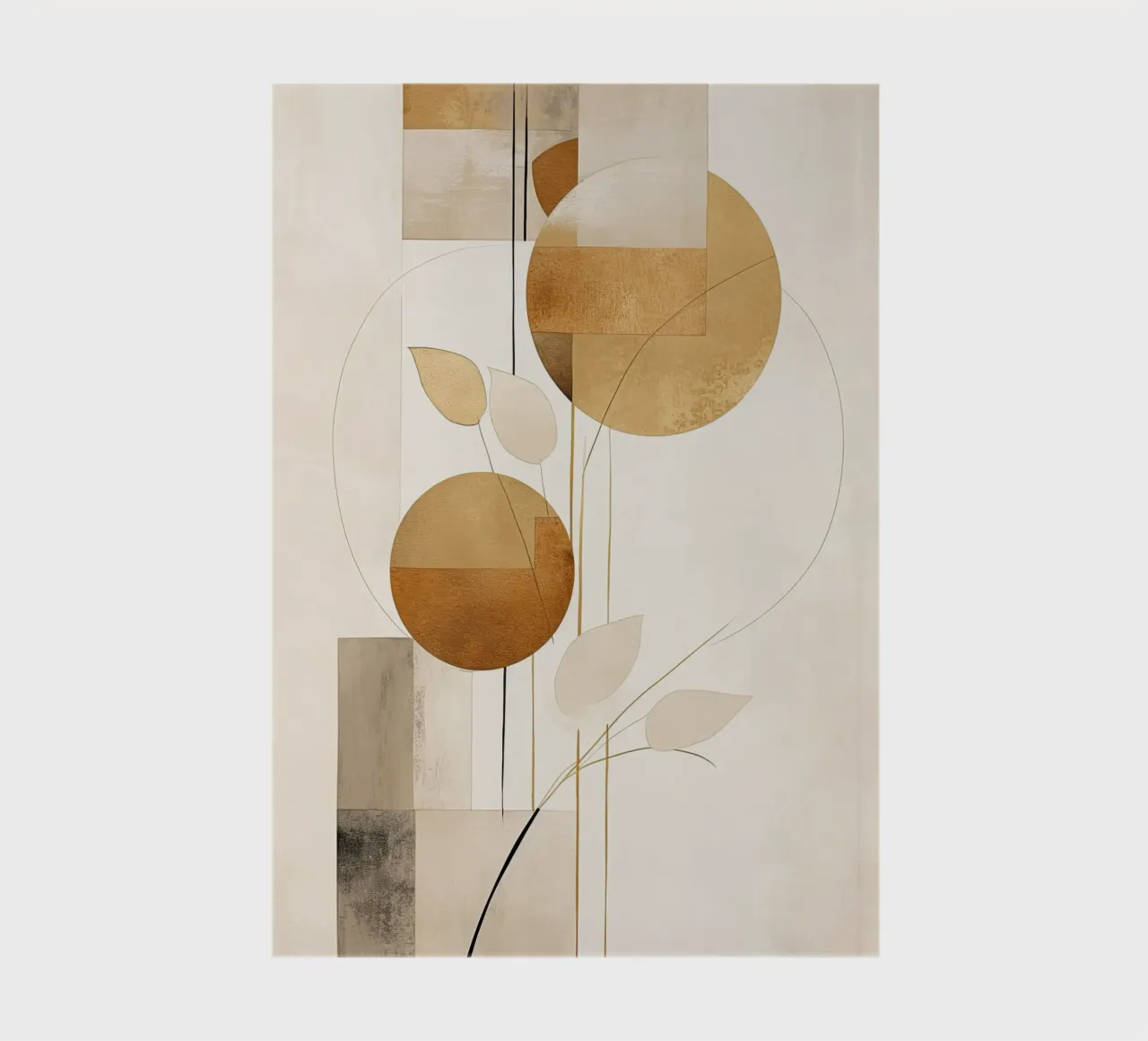 Abstract botanical in sand colours notebook by Imagine
