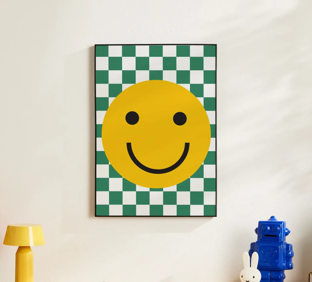 Smilie Grün Alu-Dibond von studio salü