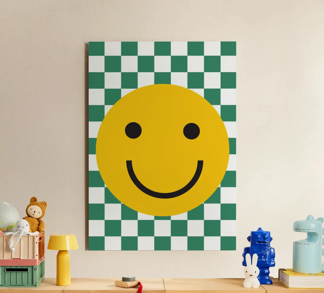 Smilie Grün Alu-Dibond von studio salü
