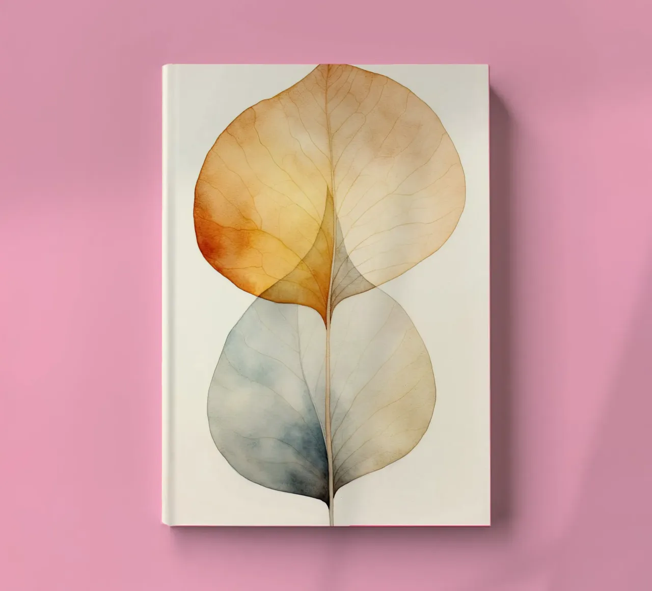 Dried leaf abstract notebook by Imagine