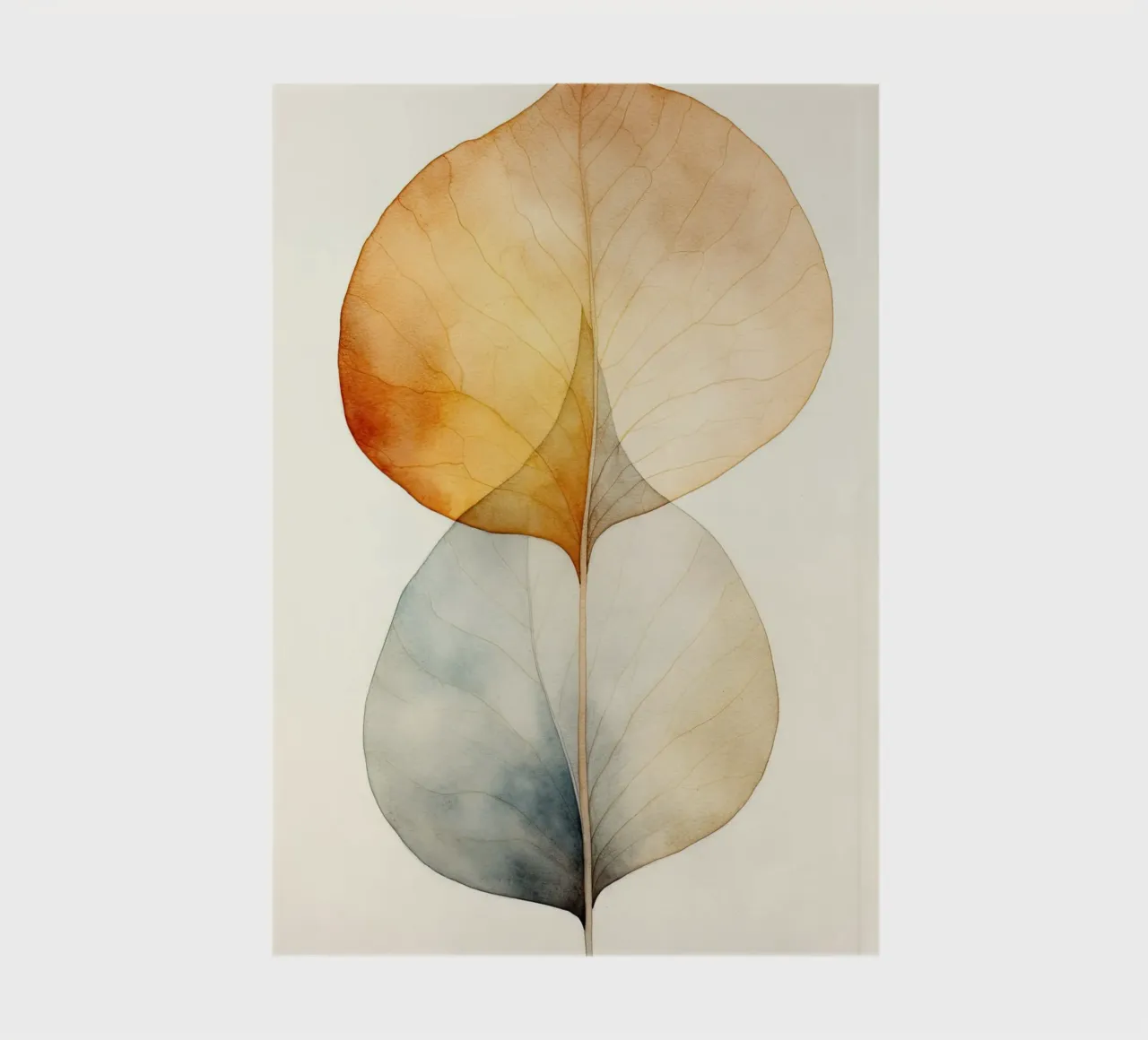 Dried leaf abstract notebook by Imagine