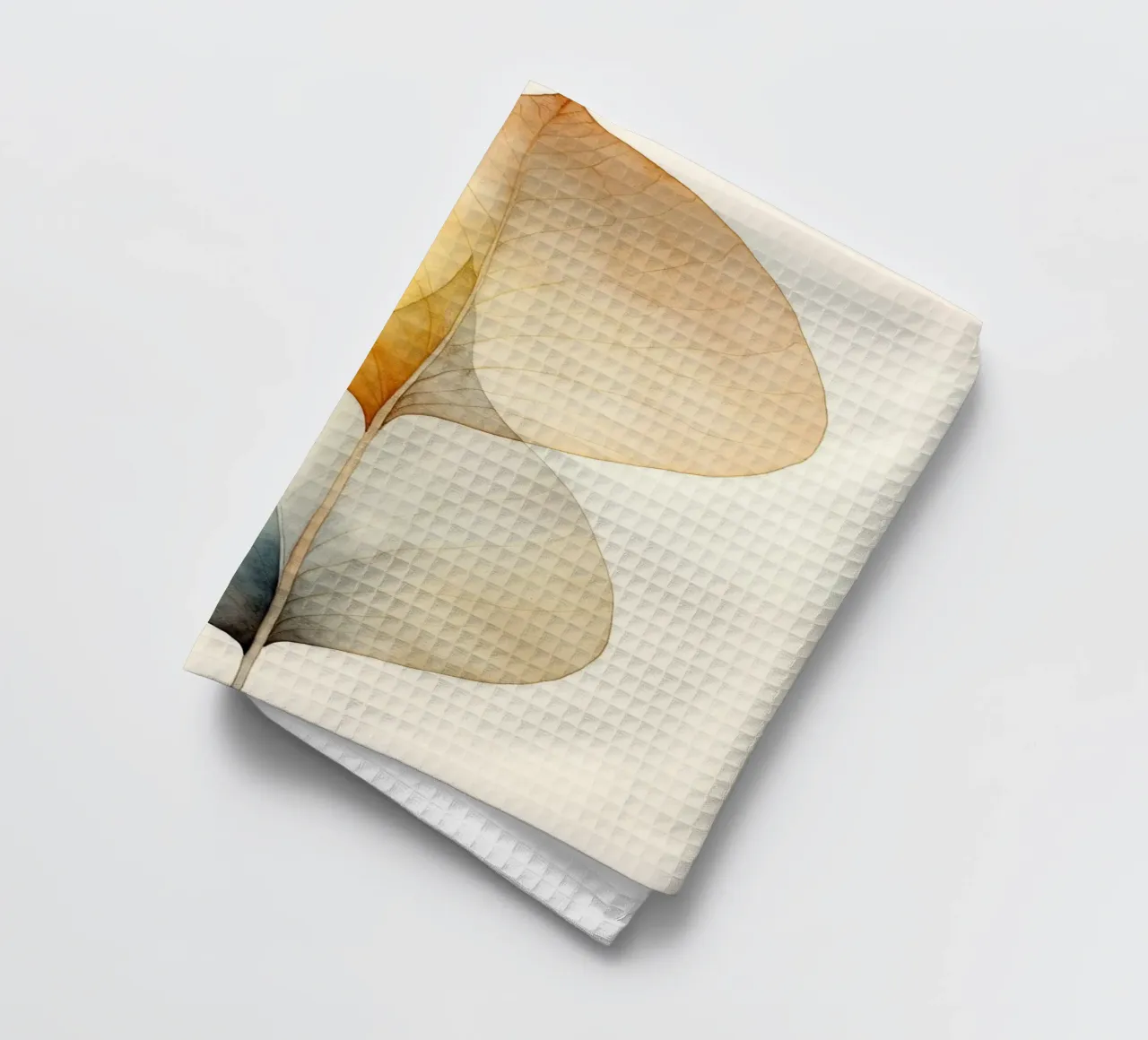 Dried leaf abstract tea towel by Imagine