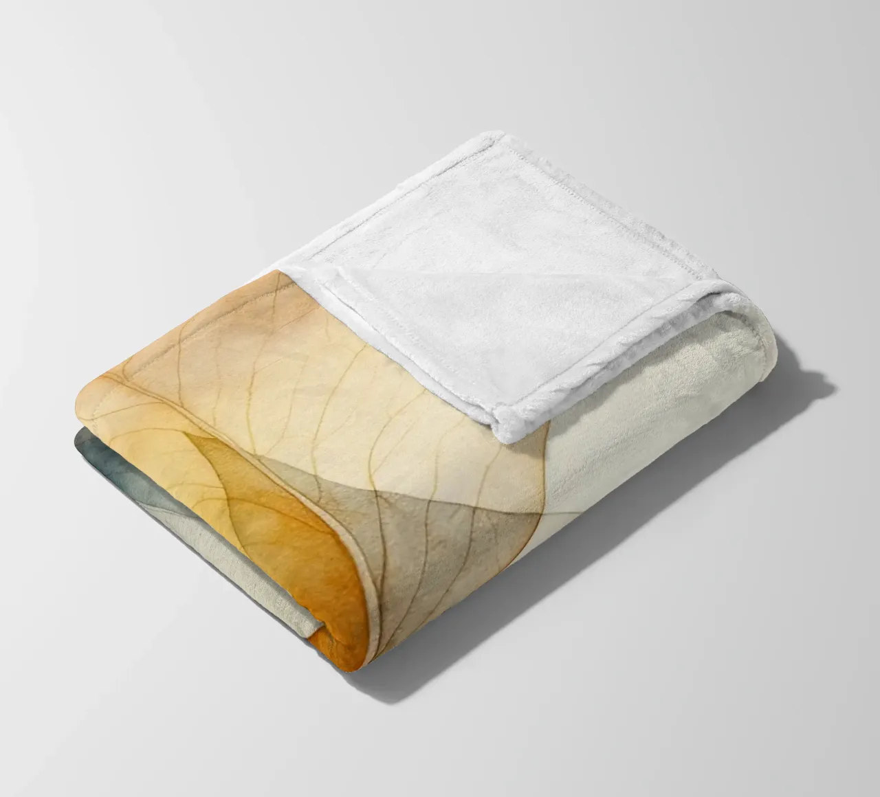 Getrocknetes Blatt abstrakt Fleecedecke von Imagine