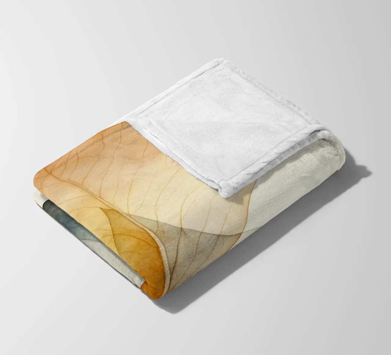 Getrocknetes Blatt abstrakt Fleecedecke von Imagine