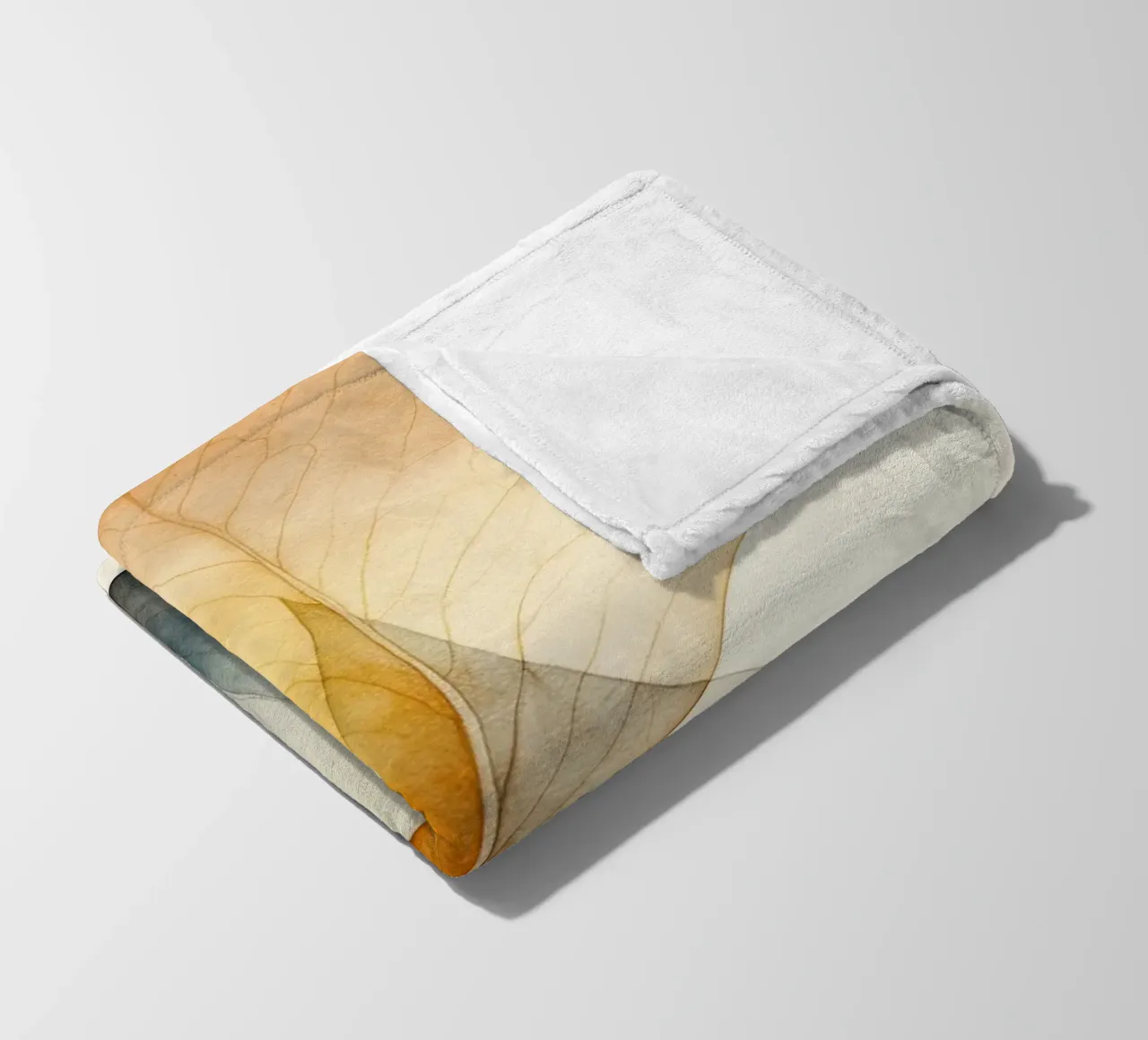 Getrocknetes Blatt abstrakt Fleecedecke von Imagine