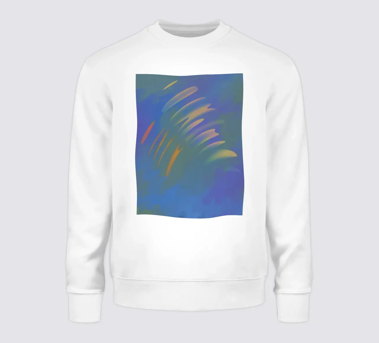 Colourful wavy pattern against an artistic background sweatshirt by Something for you