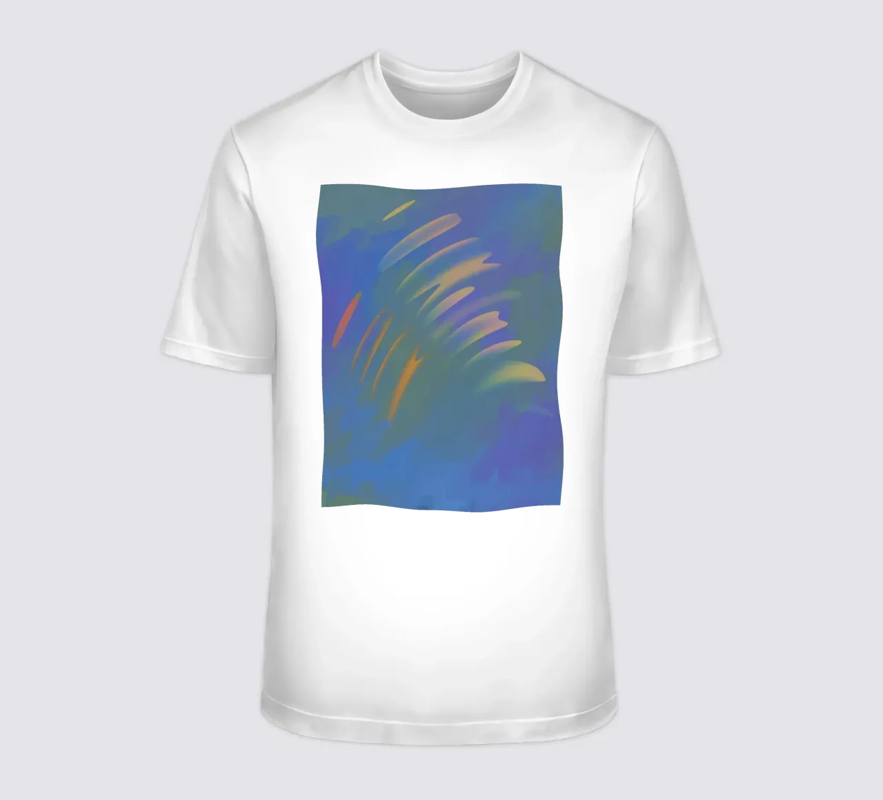 Colourful wavy pattern against an artistic background t-shirt by Something for you