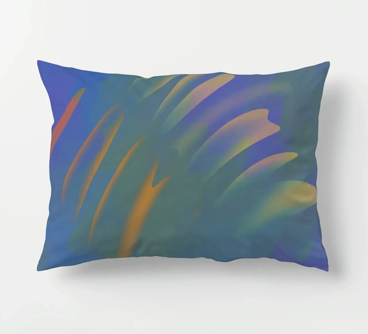 Colourful wavy pattern against an artistic background decorative cushion by Something for you