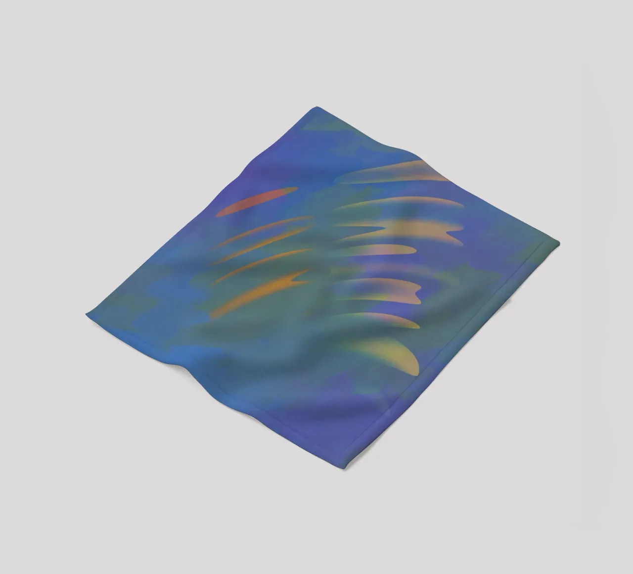 Colourful wavy pattern against an artistic background fleece blanket by Something for you