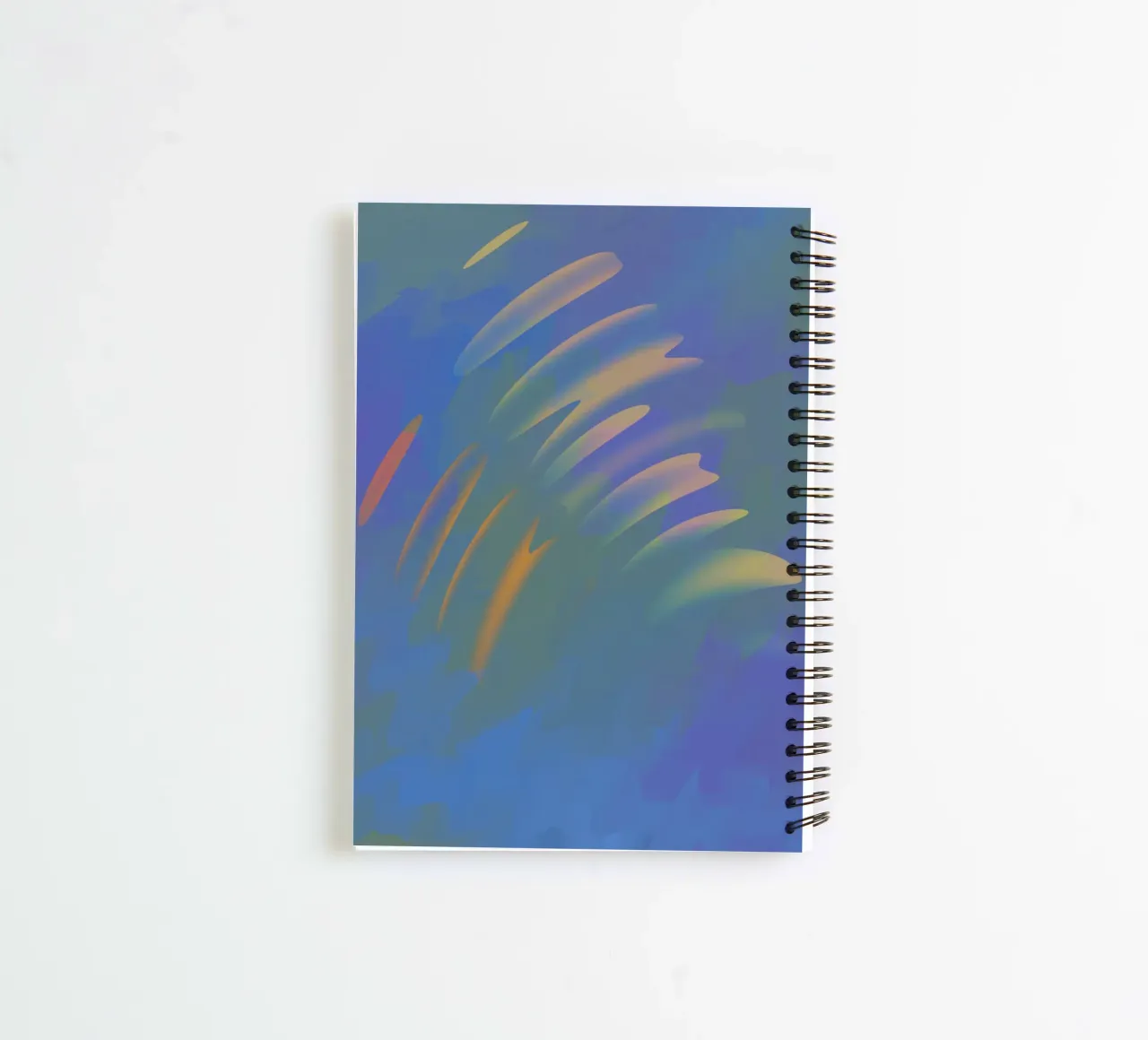 Colourful wavy pattern against an artistic background spiral notebook by Something for you