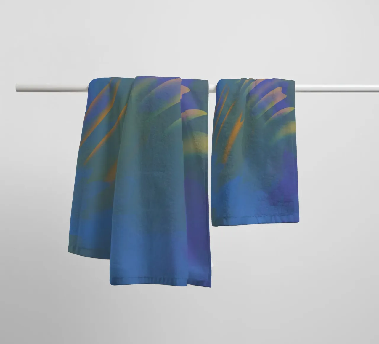 Colourful wavy pattern against an artistic background towel by Something for you