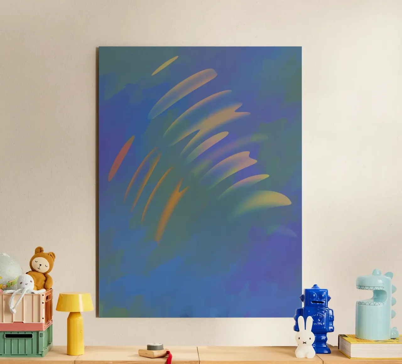 Motif ondulé coloré sur fond artistique panneau forex de Something for you