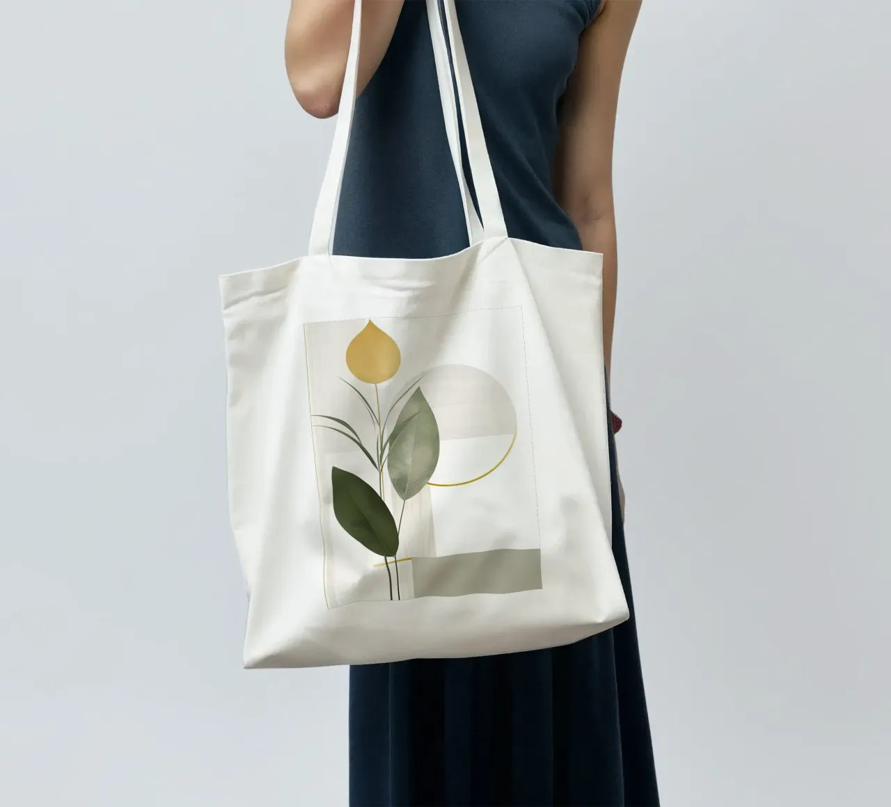 Astratto botanico borsa in juta da Imagine