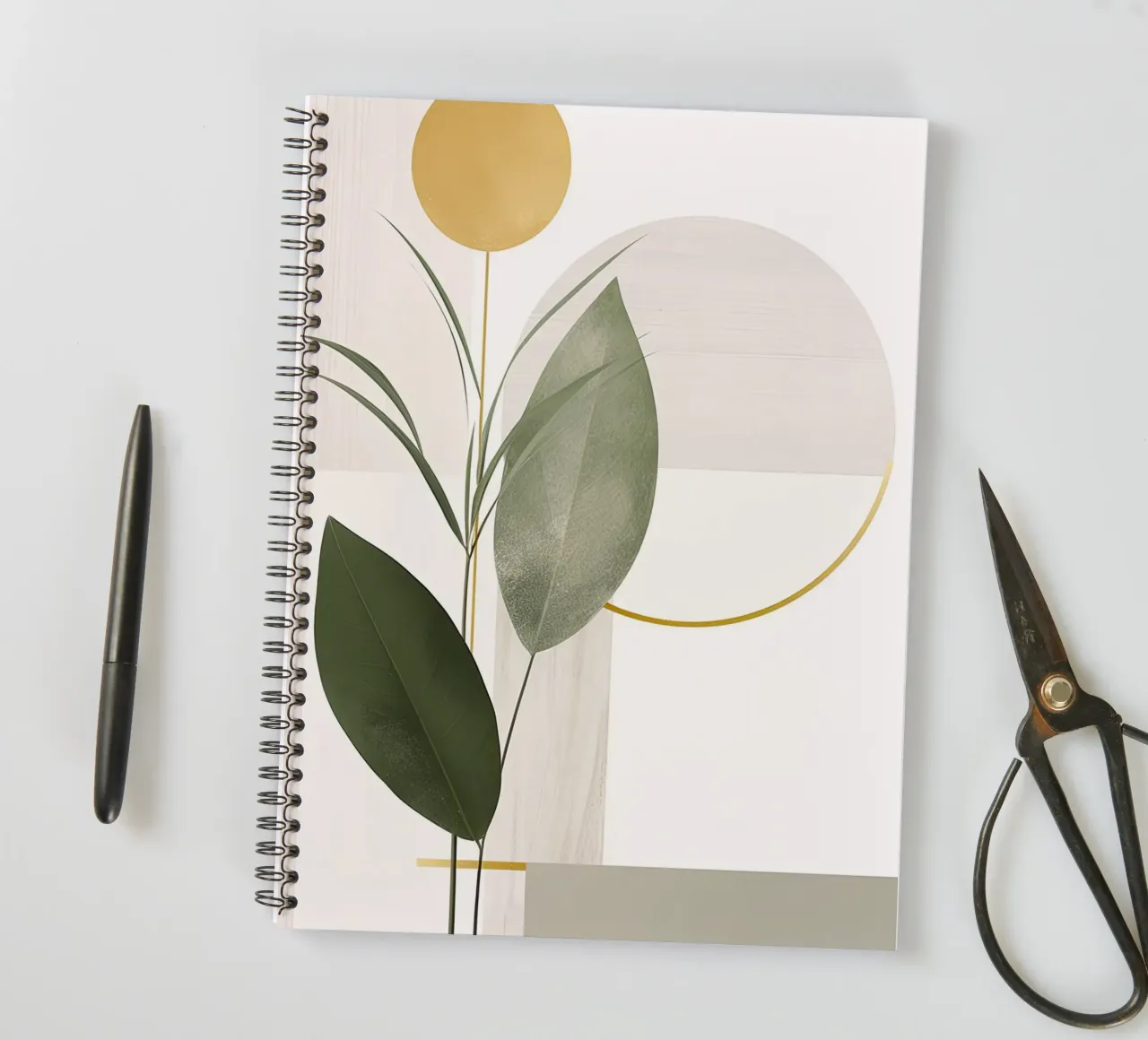 Botanical abstract spiral notebook by Imagine