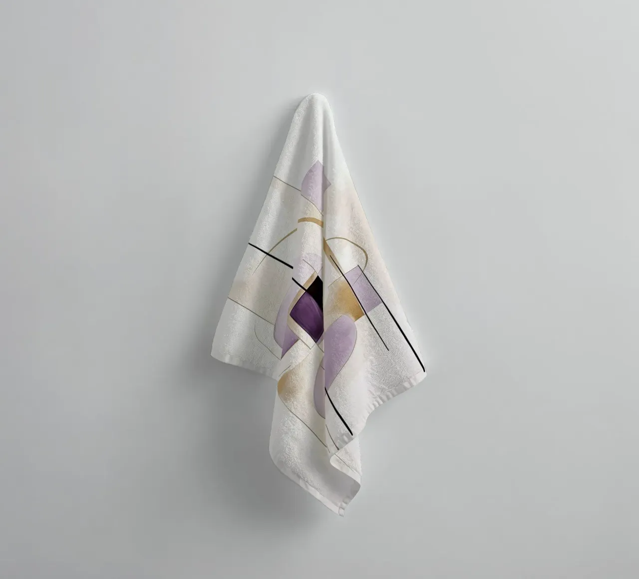 Formes abstraites dans les tons de violet serviette de bain de Imagine