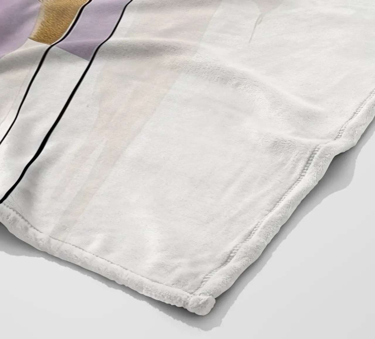 Abstrakte Formen in lila Tönen Fleecedecke von Imagine
