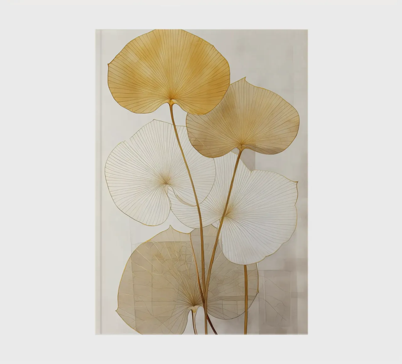 Abstract botanical in sand colours notebook by Imagine