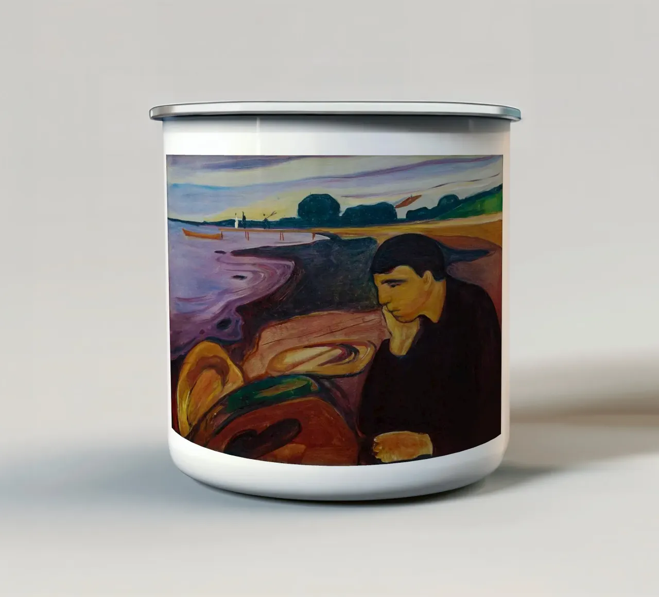 Edvard Munch Arte tazza in smalto da Brooke