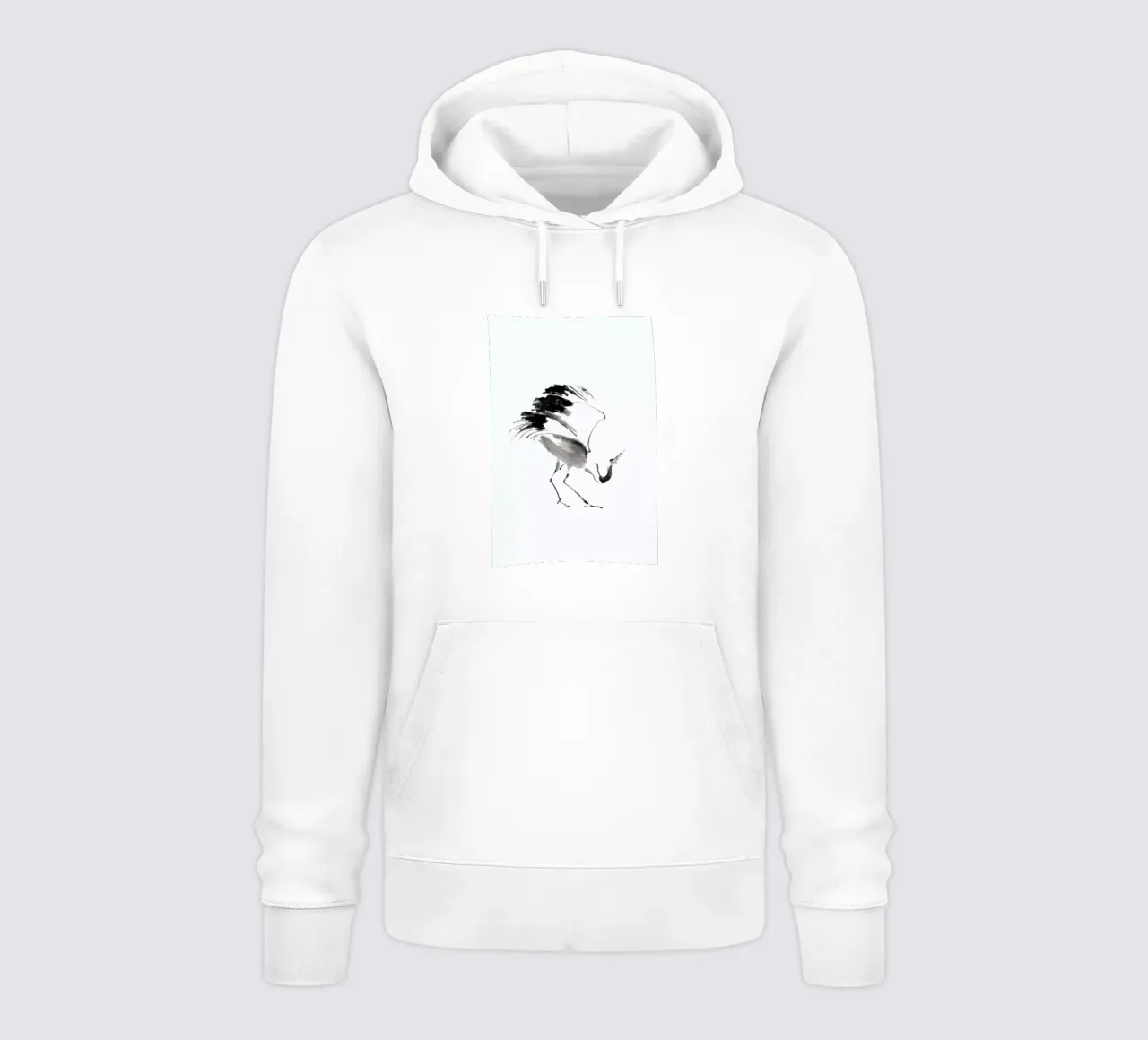 Bowing Crane II sudadera con capucha de Flora & Fauna