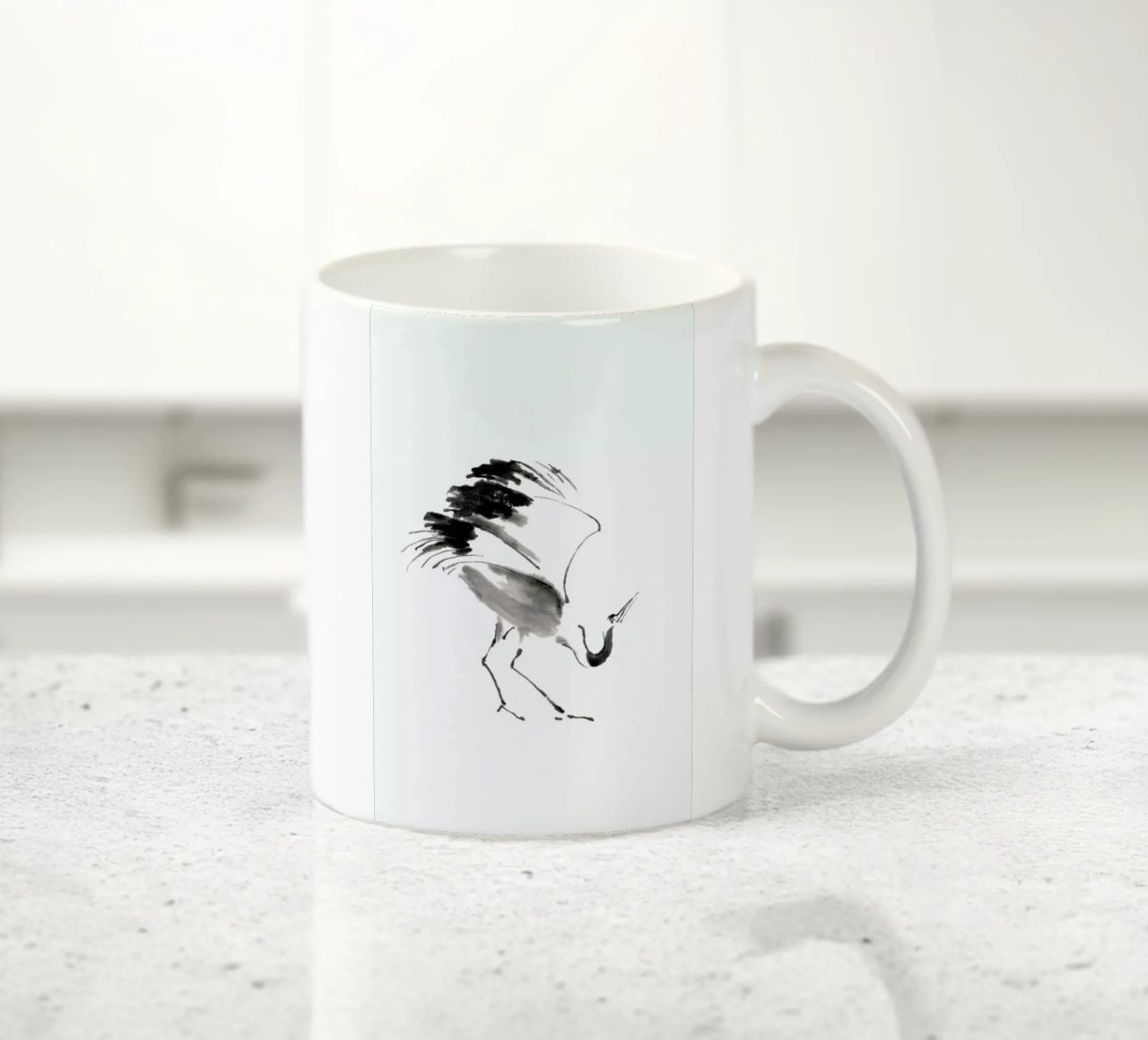 Bowing Crane II tazza in ceramica da Flora & Fauna