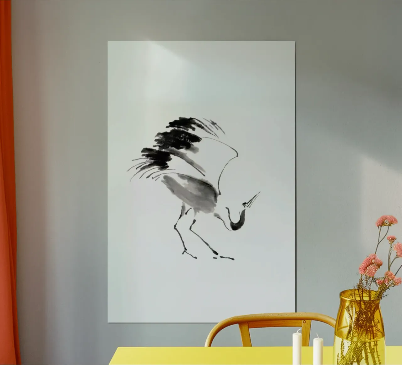 Bowing Crane II carta hahnemühle da Flora & Fauna