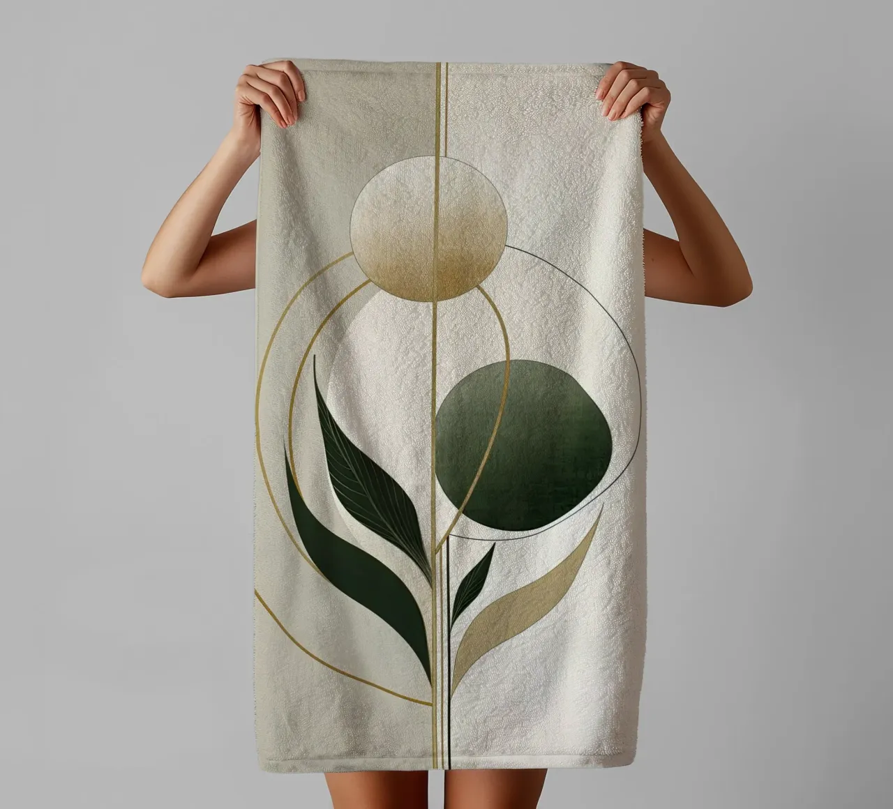 Abstract botanisch towel by Imagine
