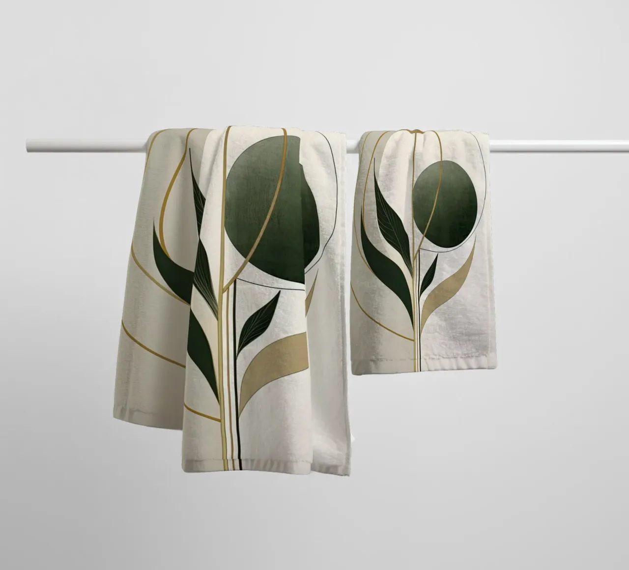 Abstract botanisch towel by Imagine