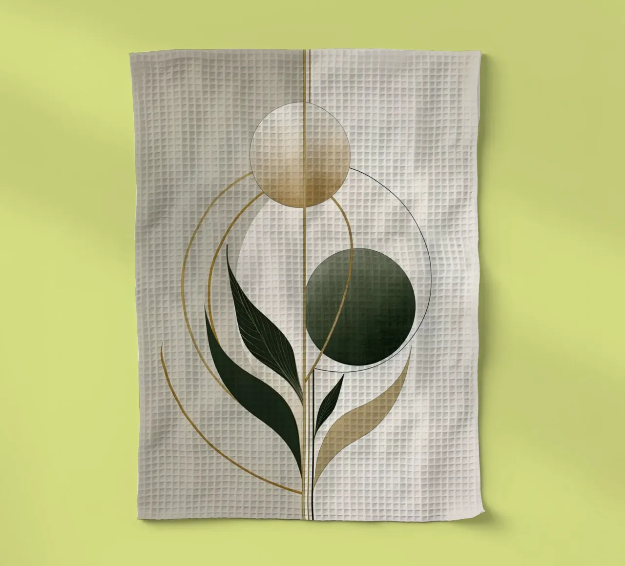 Abstract botanisch tea towel by Imagine
