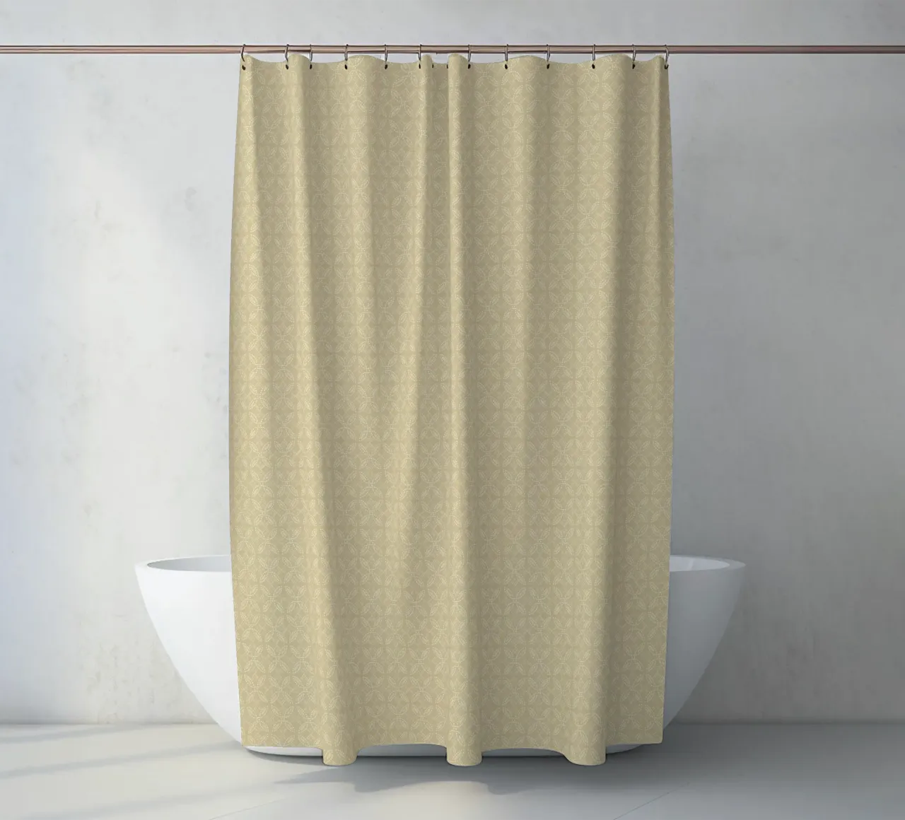 Custom baby name with cue kitten in yellow pastel tones shower curtain by Art by Susana Miranda ilustración