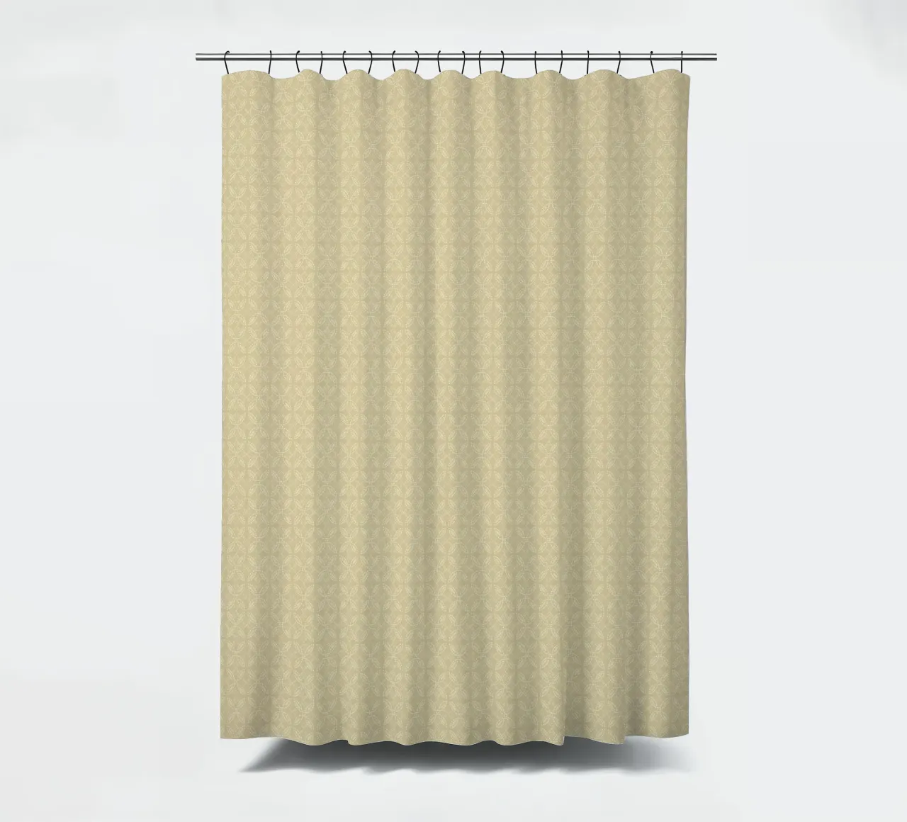 Custom baby name with cue kitten in yellow pastel tones shower curtain by Art by Susana Miranda ilustración