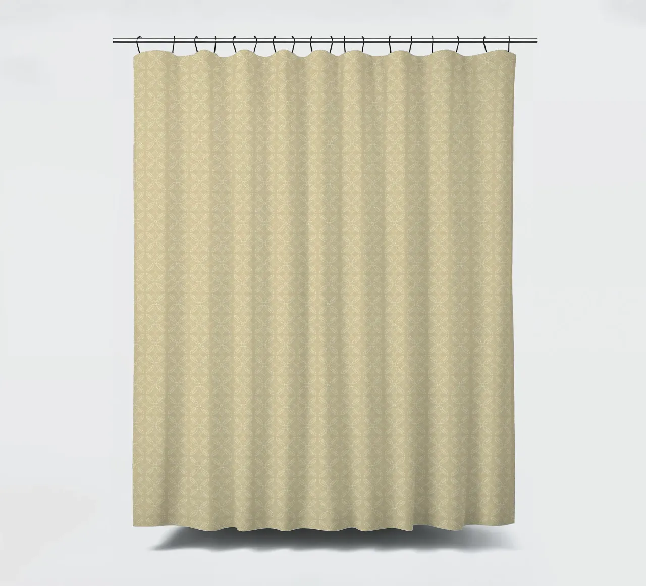 Custom baby name with cue kitten in yellow pastel tones shower curtain by Art by Susana Miranda ilustración