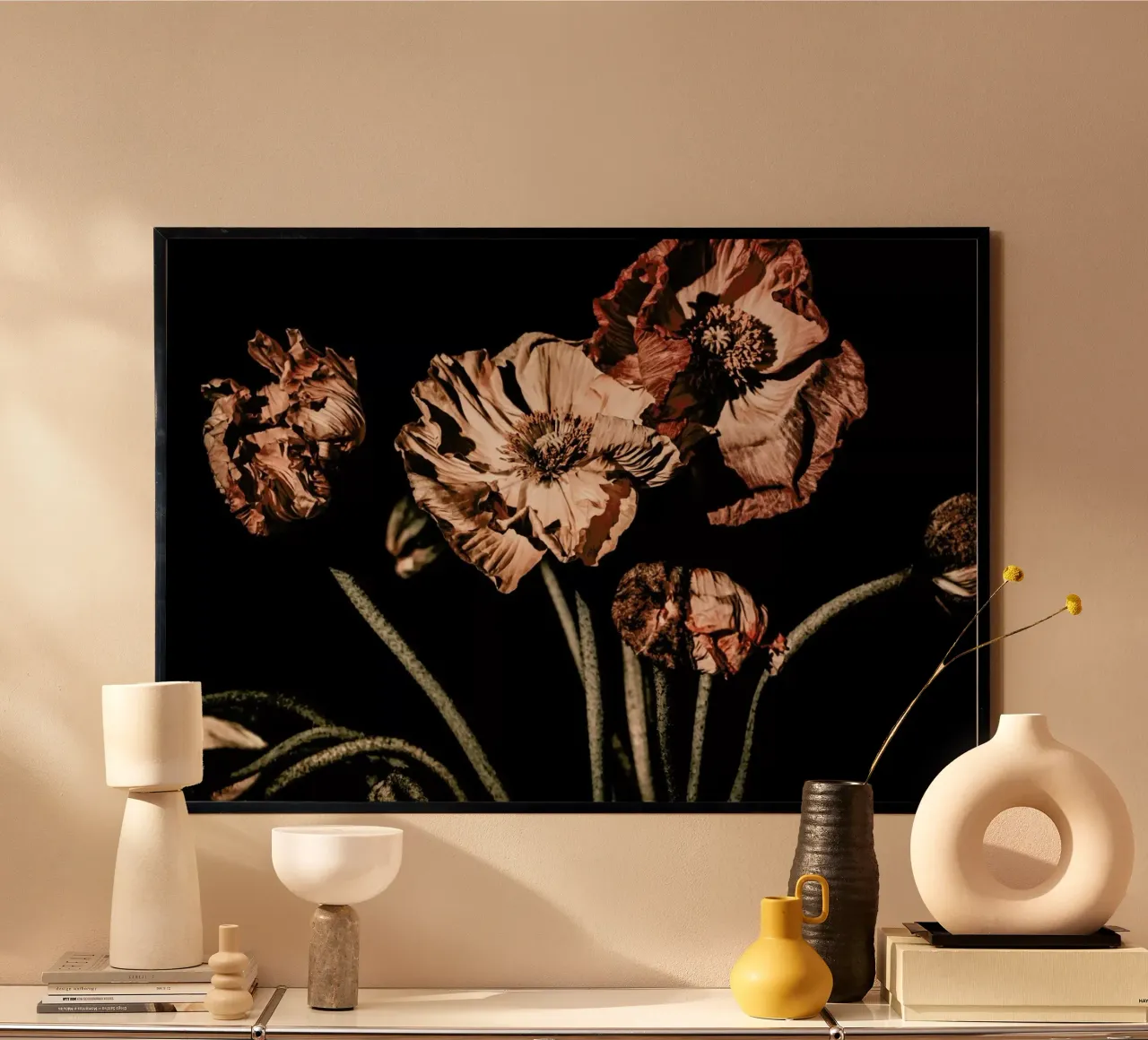 Dark Flowers Bouquet - Dunkle Mohnblüten carta hahnemühle da Monika Strigel